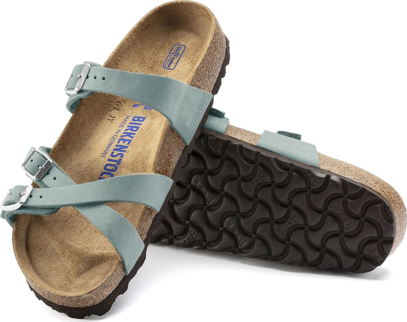 Birkenstock Women's, Franca Soft Footbed Sandal - Regular Width Aqua 36 M