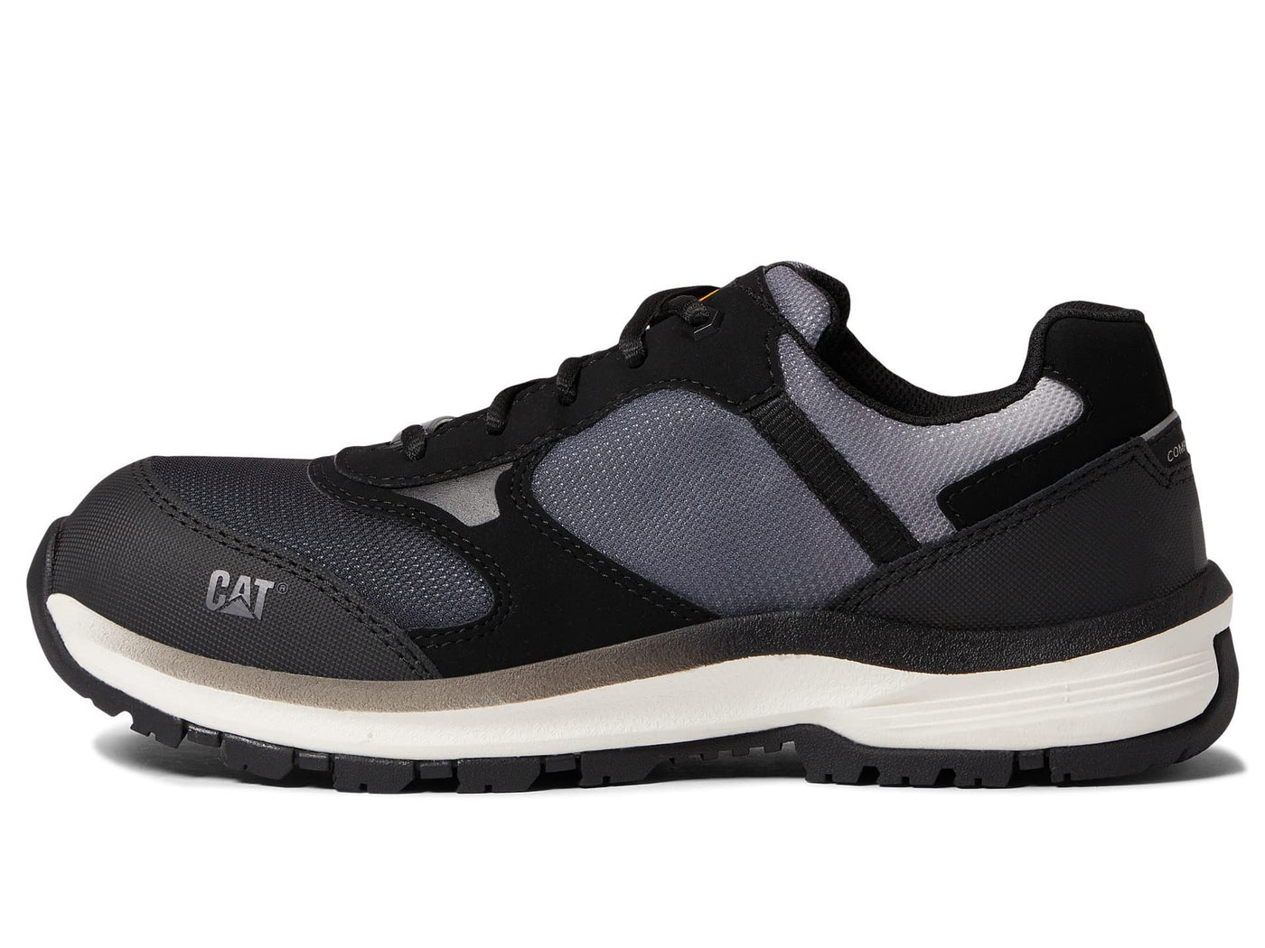 CAT Footwear Women's Quake Composite Toe Construction Shoe, Black/Medium Charcoal, 8