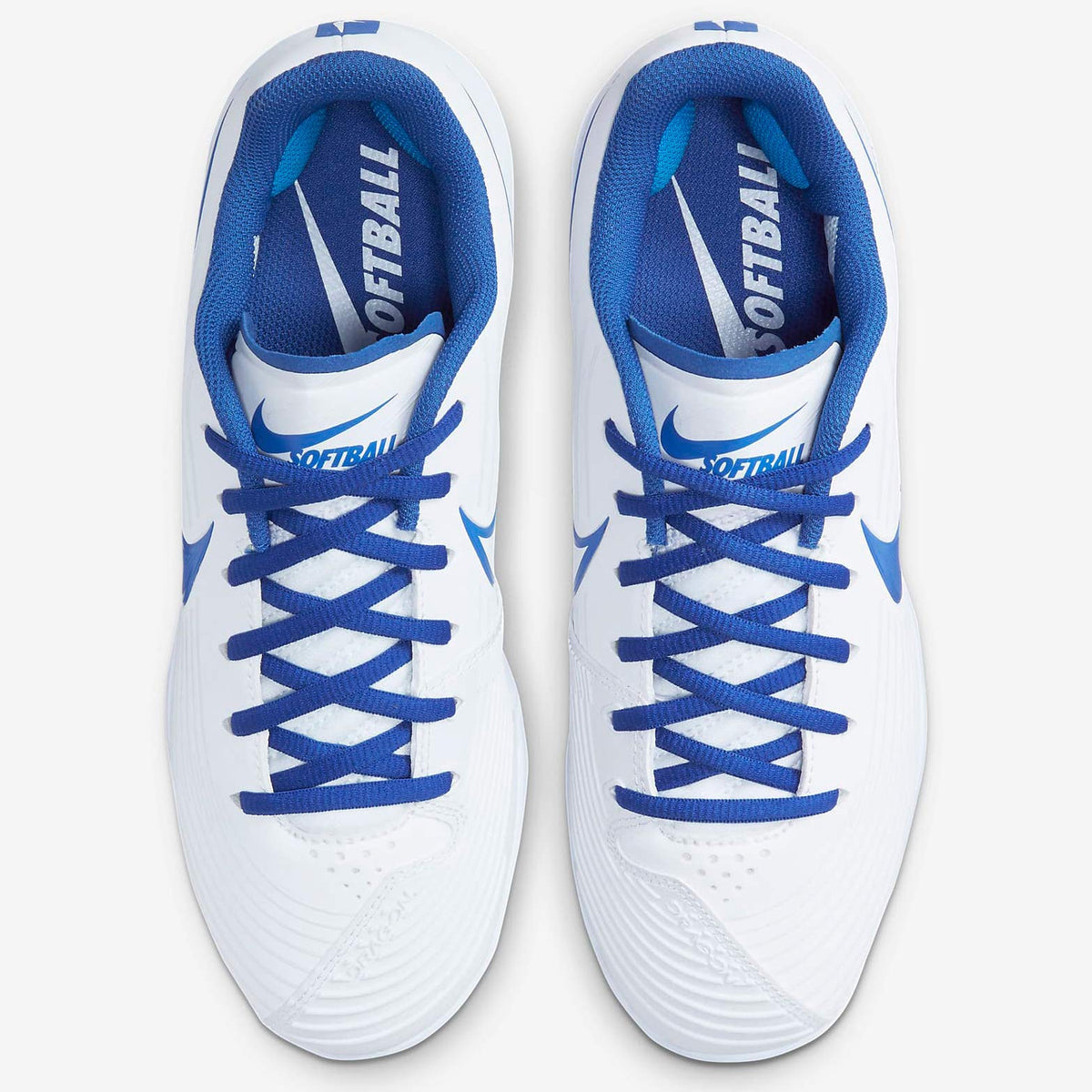 Nike Women's Lunar Hyperdiamond 3 Pro Metal Fastpitch Softball Cleats, White/Game Royal-pure Platinum, 9.5