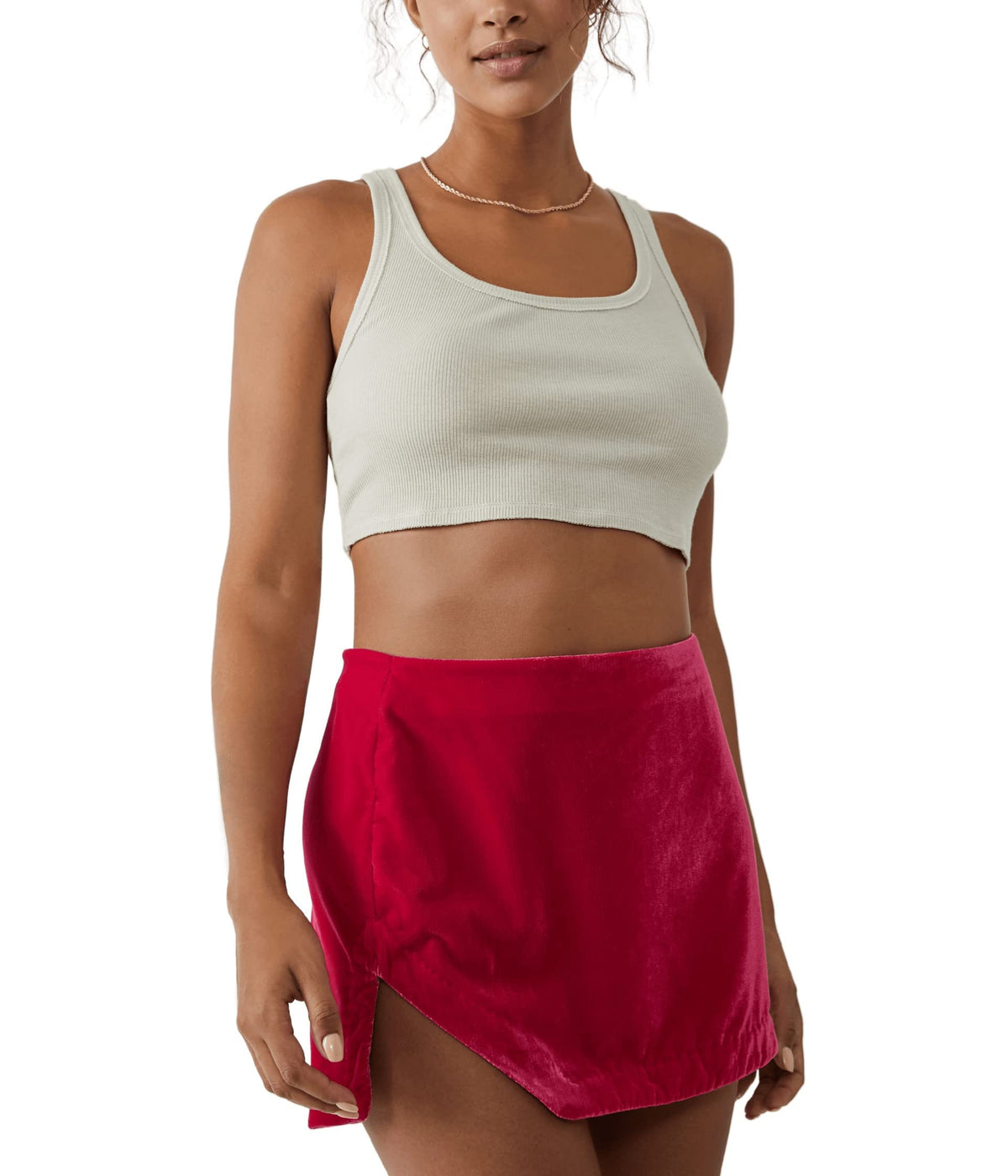 Free People Annalise Velvet Mini Pink Phenom 6