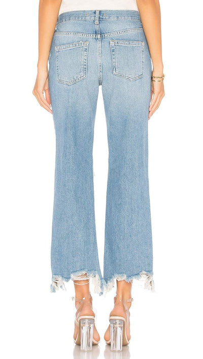 Free People We The Free Maggie Mid-Rise Straight Leg Light Stone Wash 29 26