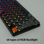 Keychron K5 SE Ultra-Slim Wireless Bluetooth/Wired USB Mechanical Keyboard with Low-Profile Gateron Brown Switch, Full Size Layout 104 Keys RGB Backlight Computer Keyboard for Mac and Windows