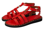Coach Giselle Leather Sandal Red Orange 8.5 B (M)