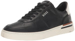 BOSS Clint Smooth Leather Cupsole Sneaker Black Oil