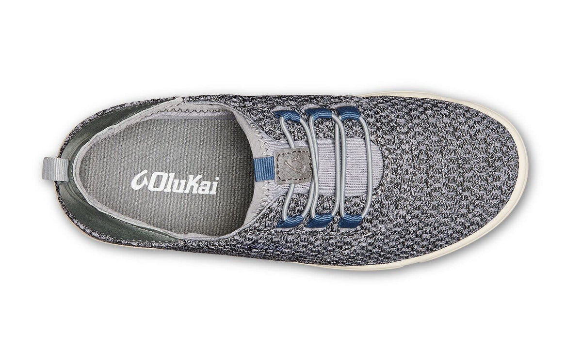 OLUKAI Alapa Li Boy's Sneakers, Breathable, Moisture-Wicking Design, No Tie Laces, Lightweight & Comfortable, Charcoal/Charcoal, 11