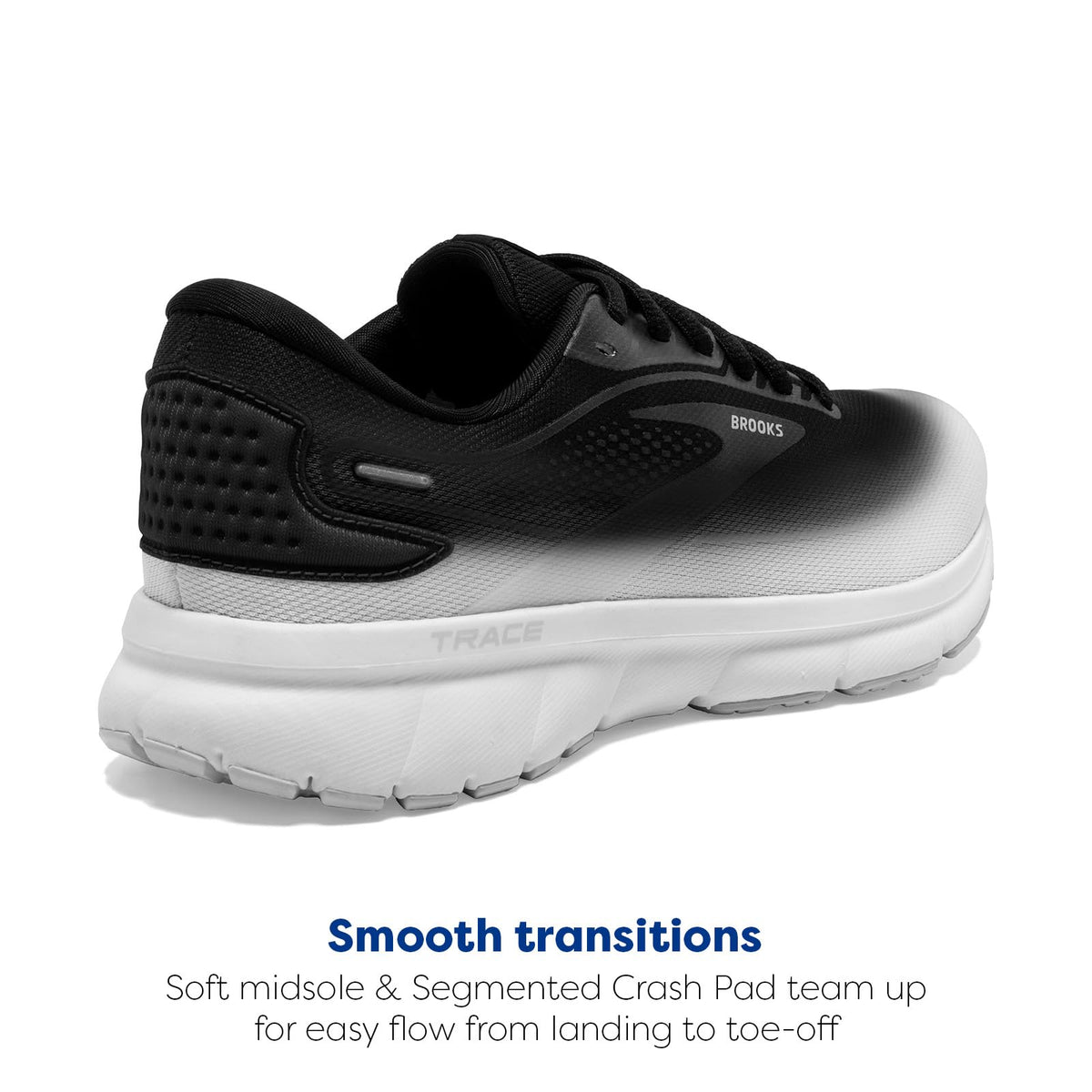 Brooks Women’s Trace 2 Neutral Running Shoe - Black/Lilac/White - 5 Medium