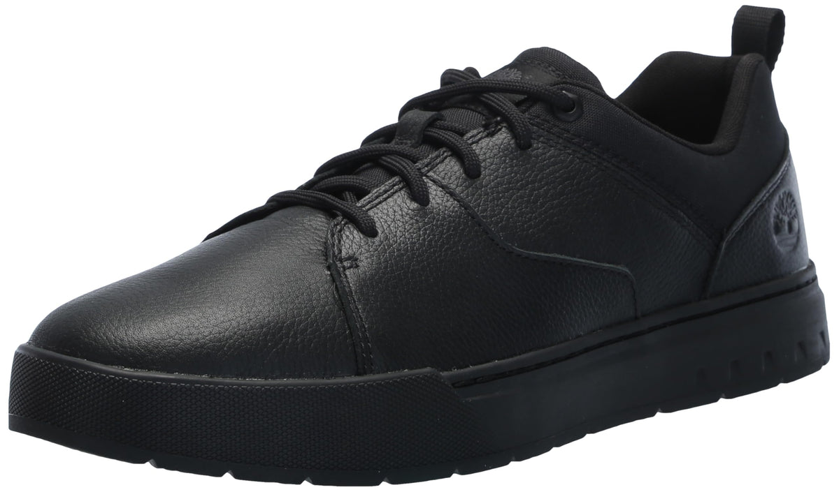 Timberland Men's Maple Grove Low Lace Up Sneaker, Black Full Grain, 11 Wide