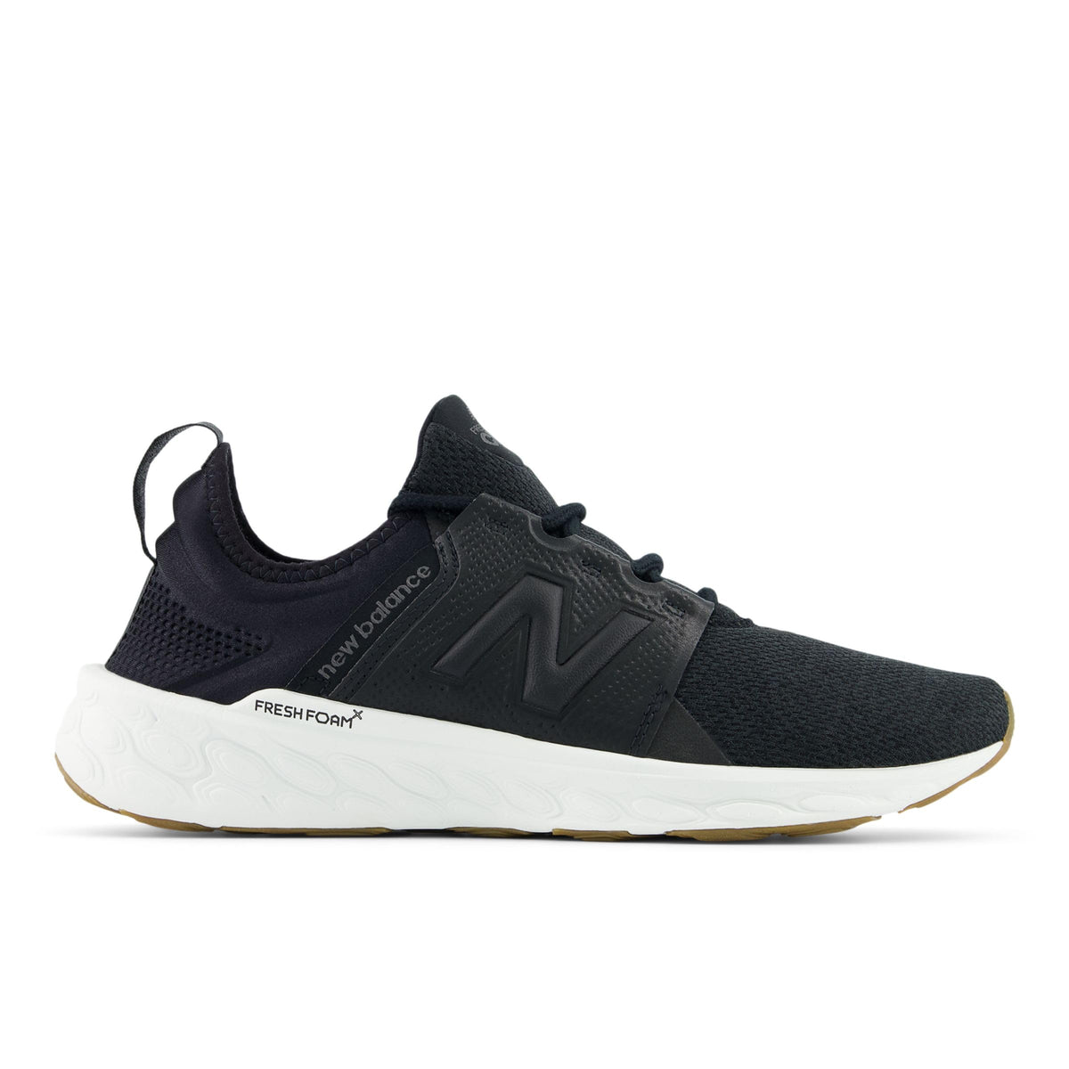 New Balance Men's Fresh Foam X Cruz V3 Running Shoe, Black/Blacktop/Gum 020, 9.5