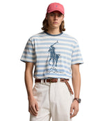 Polo Ralph Lauren Men's Classic Fit Big Pony Jersey T-Shirt Vessel Blue/Nevis Small