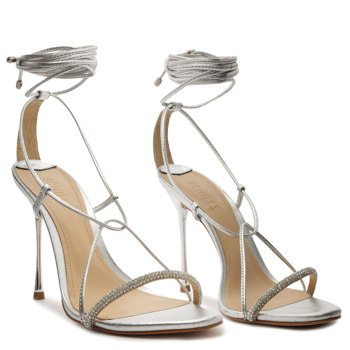 SCHUTZ Adeline Crystal 8 Silver