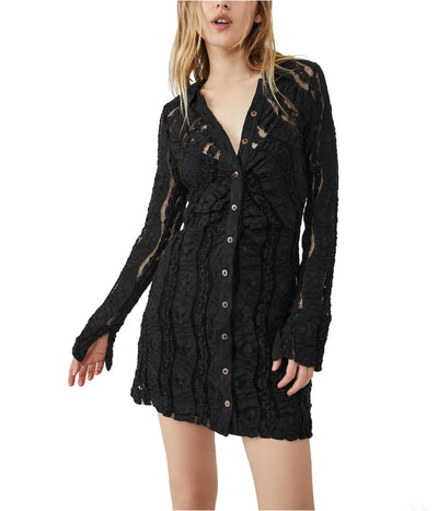 Free People Shayla Lace Mini Black XS (Women's 0-2)