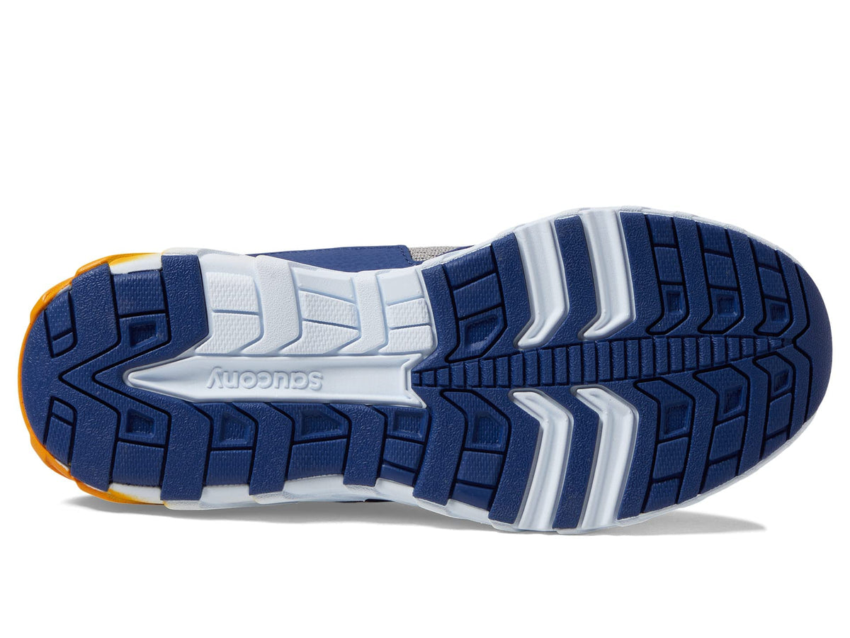 Saucony Wind 2.0 Sneaker, Navy/Gold, 1.5 Wide US Unisex Big_Kid