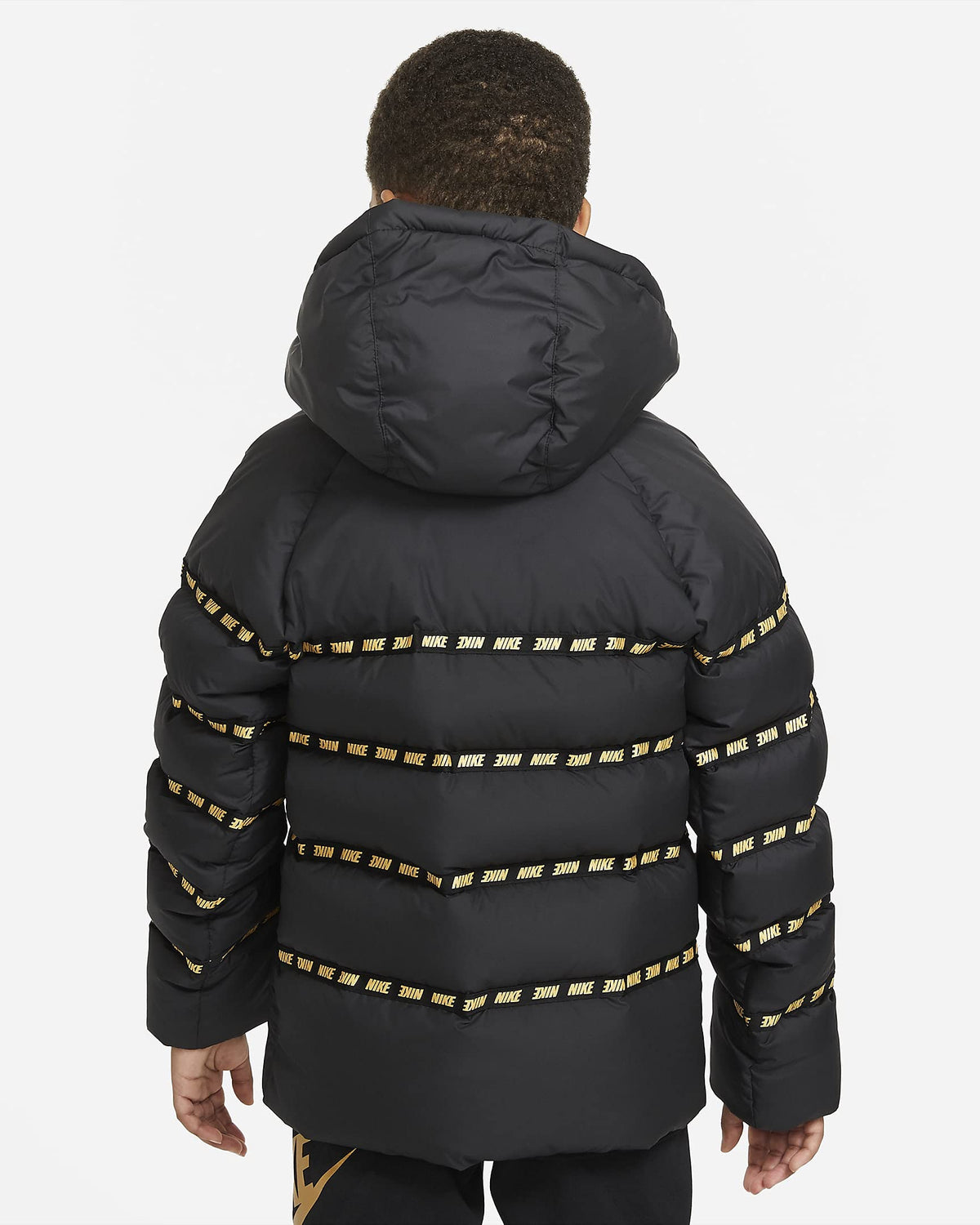 Nike Youth Unisex Kids Sportswear Down Puffer Jacket (Black, X-Large)