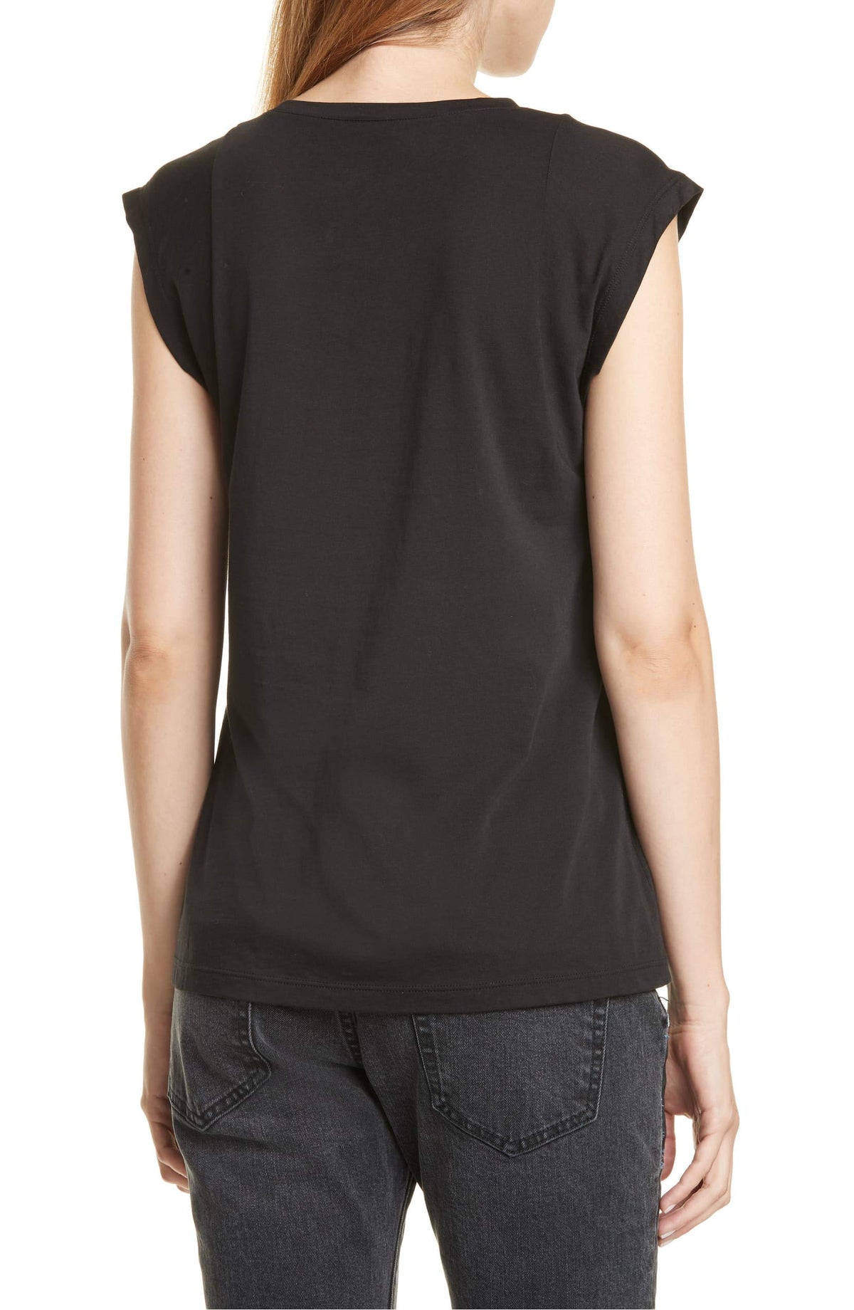 Frame Womens Muscle Mid Rise Tank Top Black XS