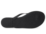 TKEES The Boyfriend - Sandals for Women - Rubber Outsole - Leather Upper - Slip-on Sandal - Leather Lining Black 8 B - Medium