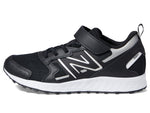 New Balance® Kids Fresh Foam 650v1 Bungee Lace with Top Strap Shoes for Kids – Comfortable Padding Black/Metallic Silver 13.5 Little Kid XW