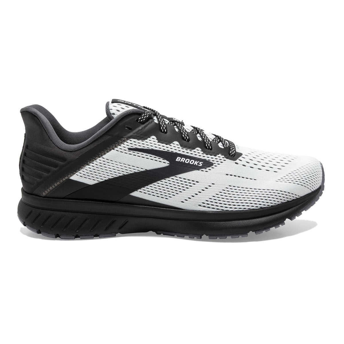 Brooks Men’s Anthem 5 Neutral Running Shoe - White/Black/Ebony - 8.5 Medium