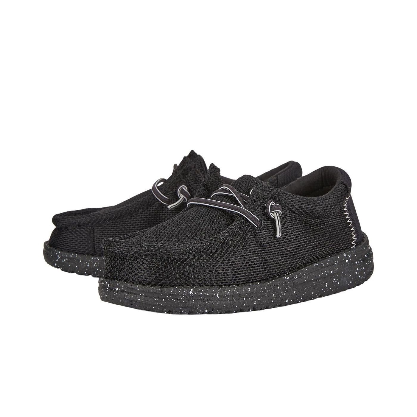 Hey Dude Boy's Wally Heathered Mesh Black Size 6 | Toddler's Shoes | Toddler Slip-on Loafers | Comfortable & Light-Weight