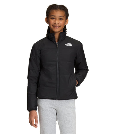 The North Face Girls' Printed Reversible Mossbud Swirl Insulated Jacket, TNF Black, XX-Large