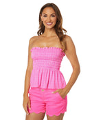 Lilly Pulitzer Jadis Top Pink Isle Along The Same Line LG