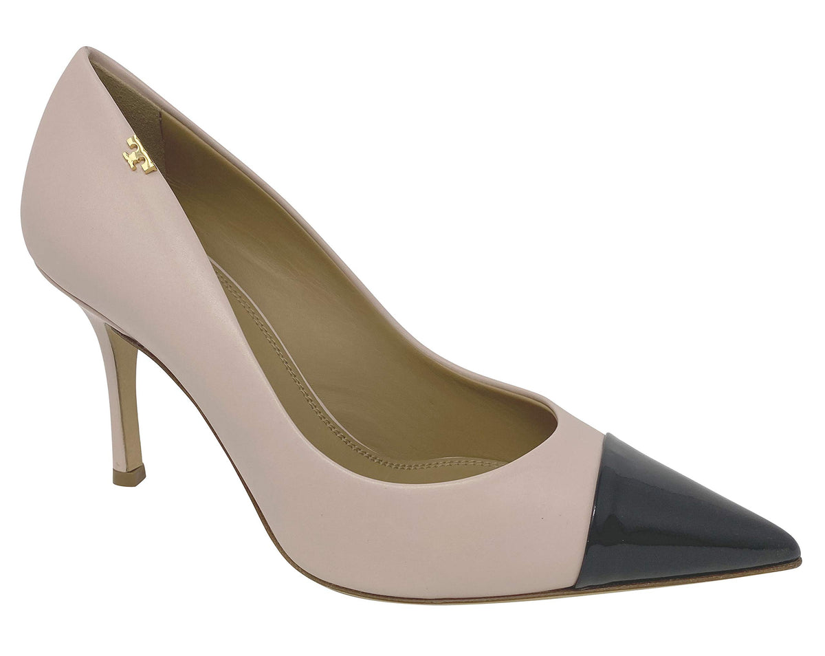 Tory Burch Womens Penelope Leather Cap Toe Classic Pumps, Pink, Size 9.0