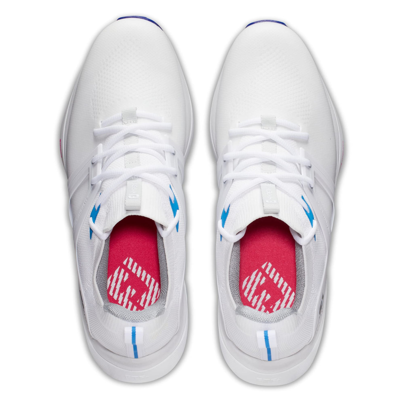 FootJoy Men's Hyperflex Previous Season Style Golf Shoe, White/Blue, 8 Wide