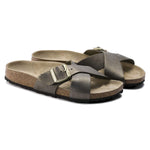 Birkenstock Siena Ladies Washed Metallic Stone Gold Sandals 38