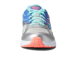 Saucony Cohesion 14 Lace to Toe Running Shoe, Silver/Periwinkle/Turq, 3.5 US Unisex Big Kid