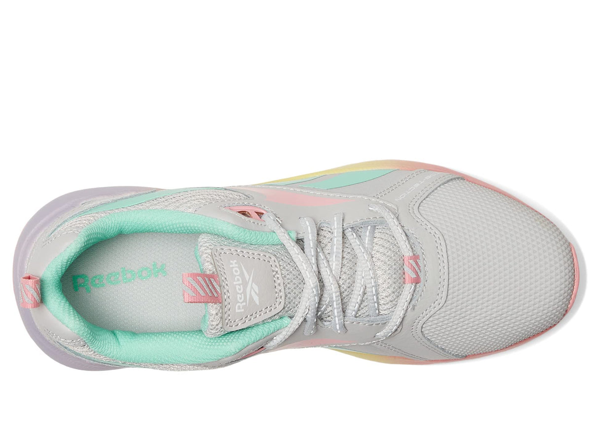 Reebok Girls Durable XT Running Shoe, Pure Grey/Pink Glow/Hint Mint, 2 US Little Kid