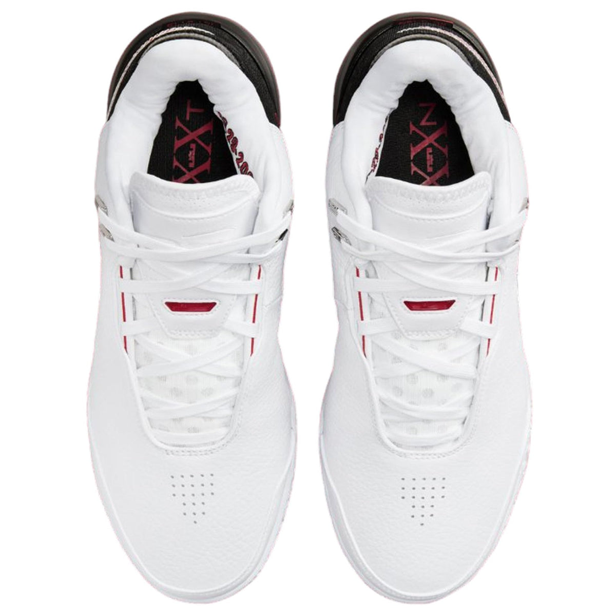 Lebron NXXT Gen AMPD Basketball Shoes (FJ1566-100, White/University Red/Metallic Silver/Black) Size 4