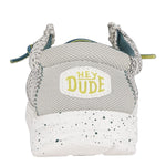 HEYDUDE Boy's Wally Heathered Mesh Charcoal Size 1 | Youth's Shoes | Youth Slip-on Loafers | Comfortable & Light-Weight