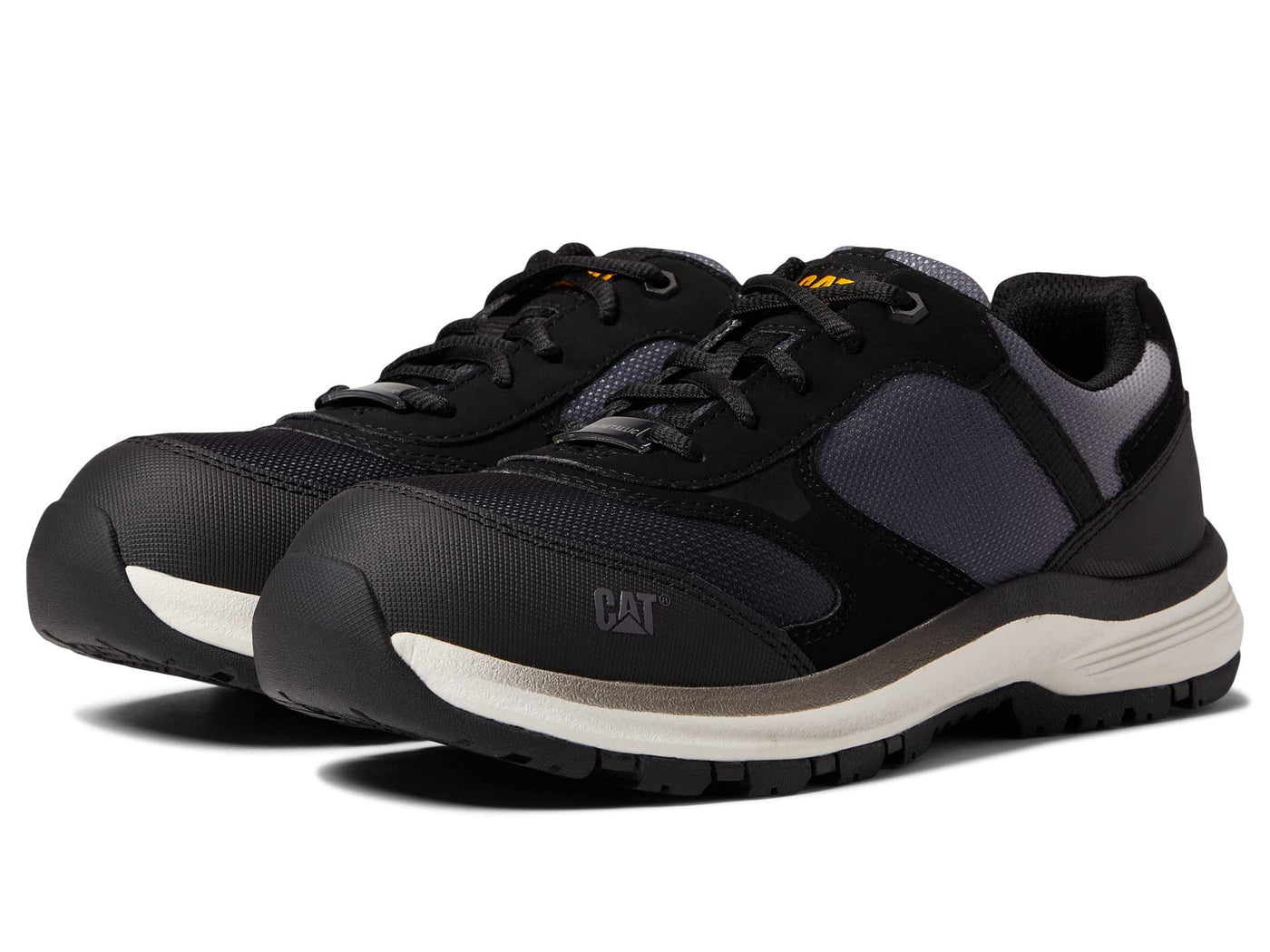 CAT Footwear Women's Quake Composite Toe Construction Shoe, Black/Medium Charcoal, 8.5