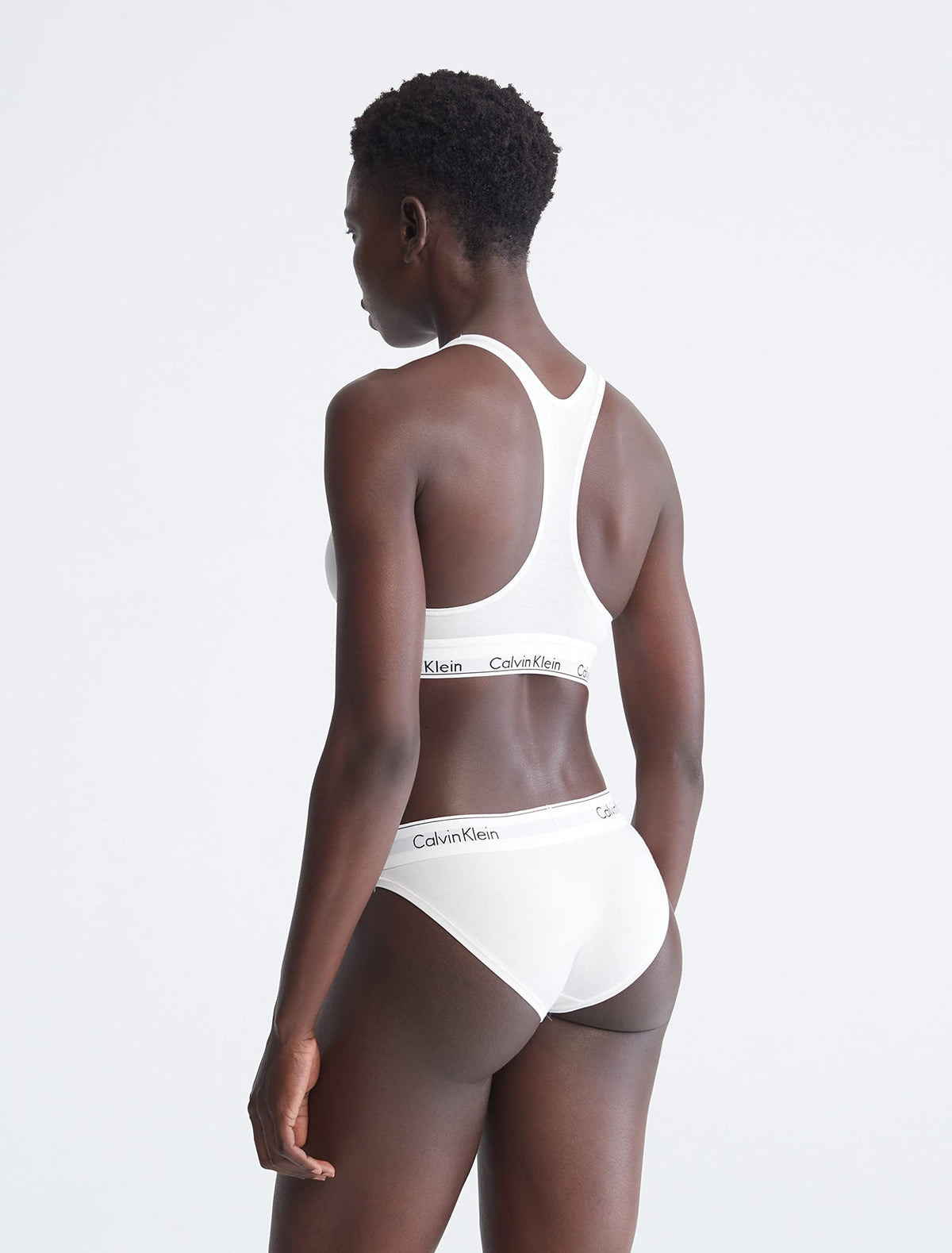 Calvin Klein Modern Cotton Unlined Wireless Bralette, White, Large