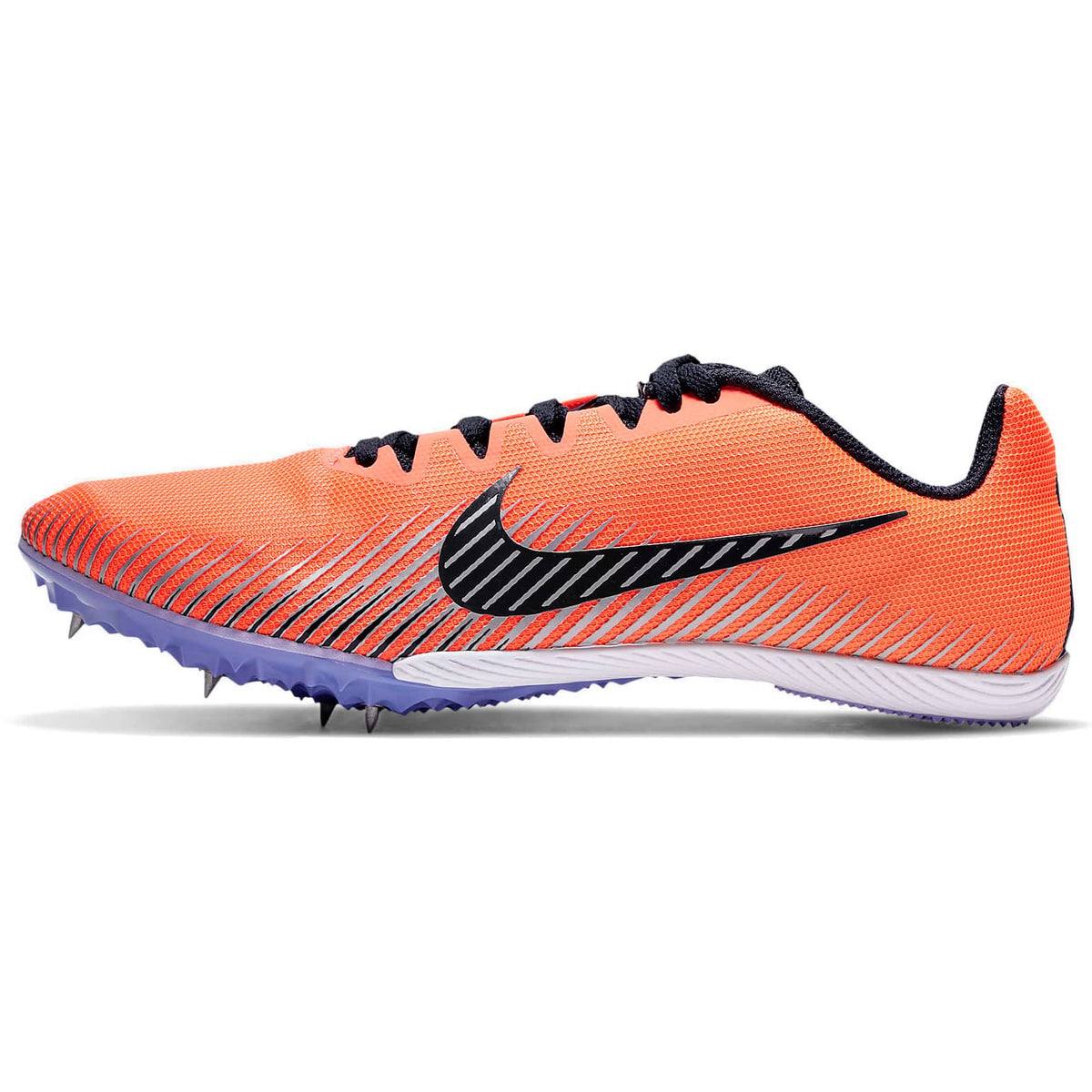 Nike mens Zoom Rival M 9 Track Spike Running Shoe, Silvermetallicbluepinkpurple, 10.5