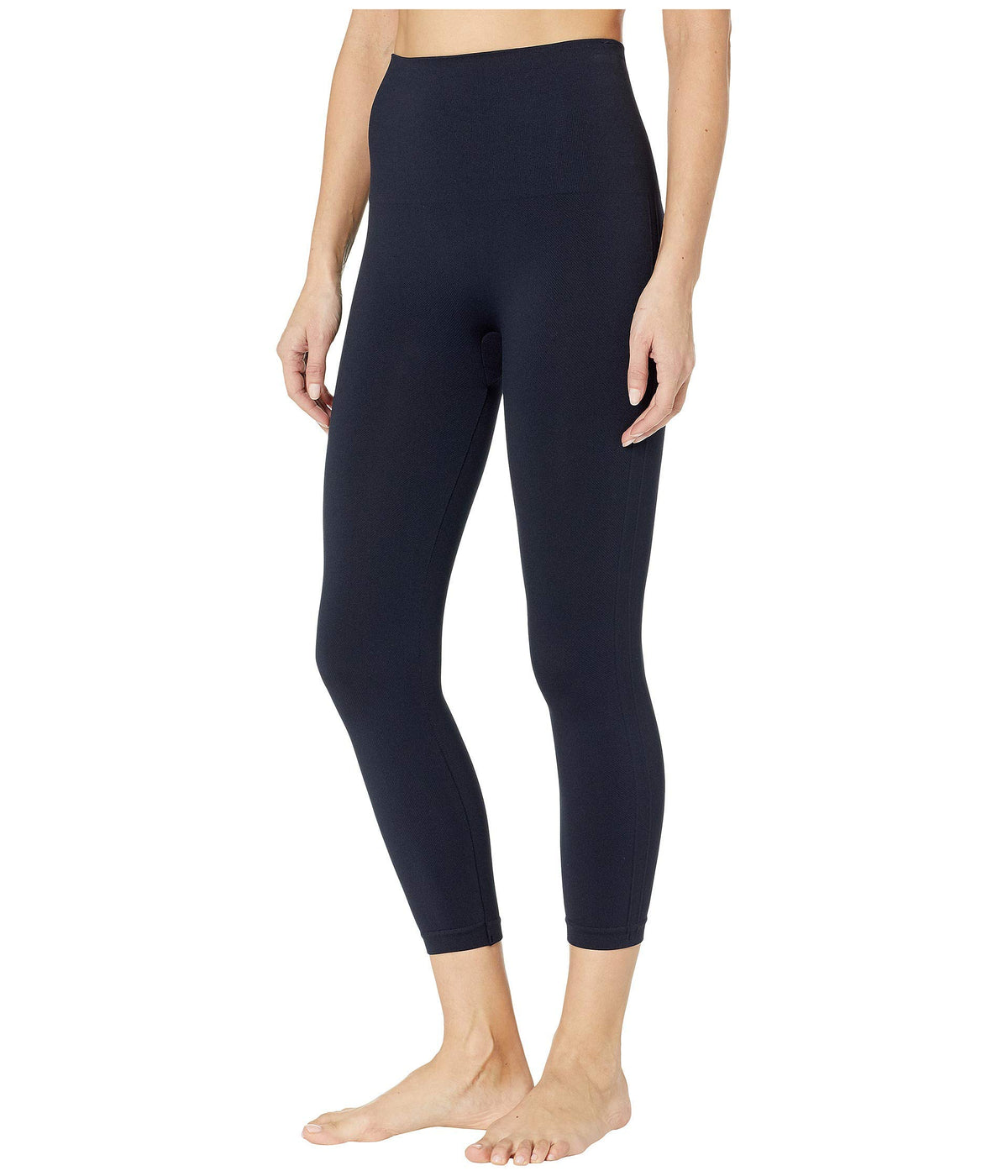 SPANX Seamless Cropped Leggings for Women Tummy Control Port Navy XL - Regular 20