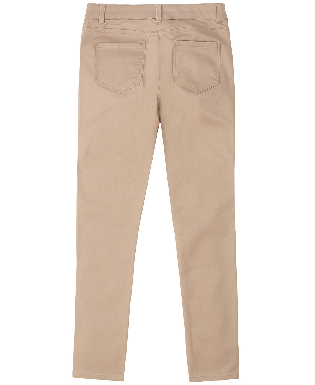 Nautica Girls' Big School Uniform Twill Skinny Pants, Comfortable Stretch Material, Wrinkle & Fade Resistant, Khaki Sateen, 14