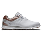 FootJoy Women's Pro|SL Previous Season Style Golf Shoe, White/Rose/White, 6 Wide