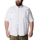 Columbia Men's Bahama II Long Sleeve Shirt, White, X-Large