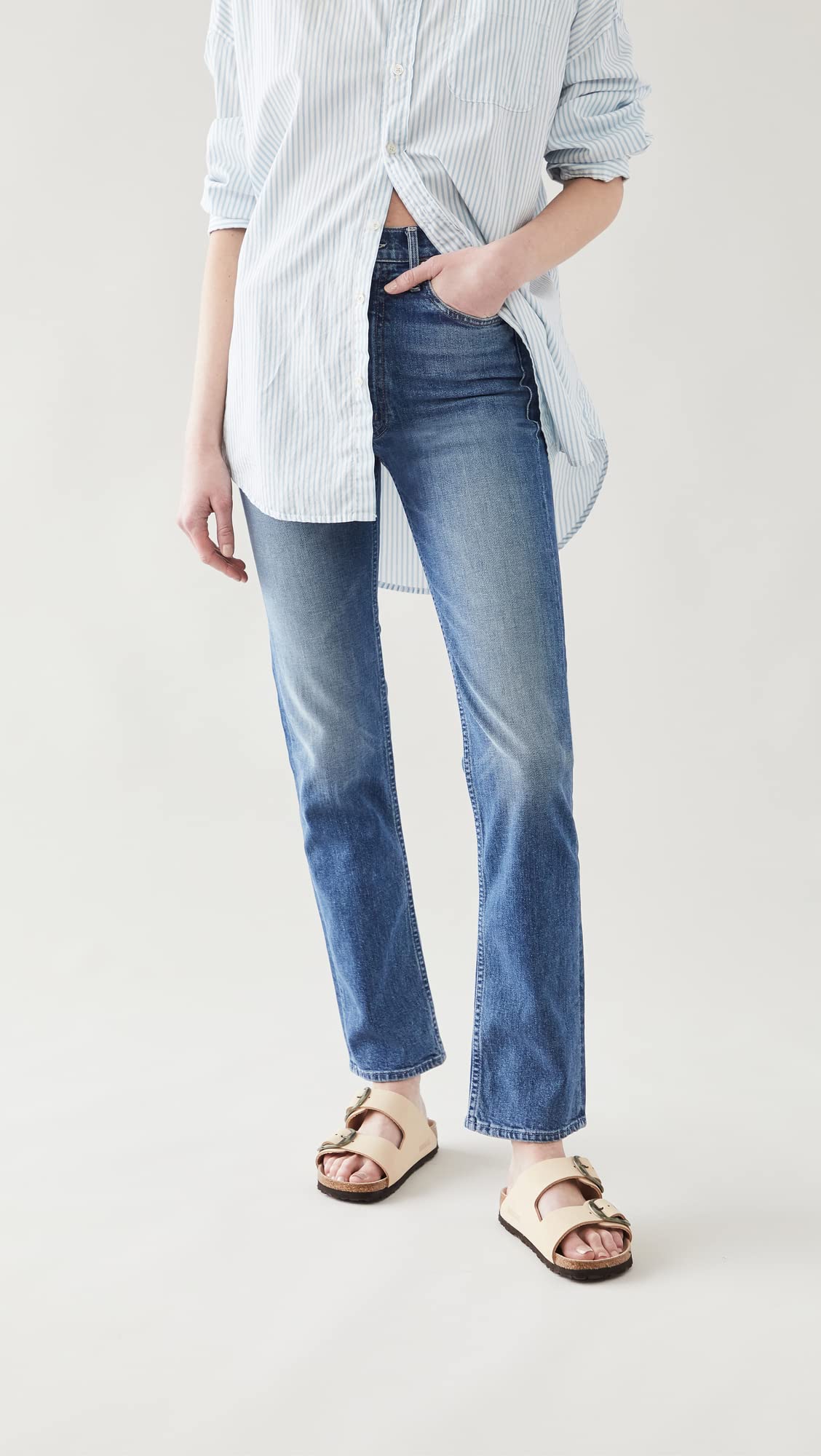 MOTHER Women's The Insider Crop Jeans 25 Cowboys Don't Cry