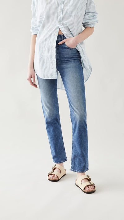 MOTHER Women's The Insider Crop Jeans 25 Cowboys Don't Cry