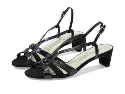 Walking Cradles Leandra Black Suede/Patent 9.5 M (B)