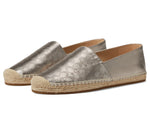 Coach Carley Metallic Leather Espadrille Platinum Champagne 9 B (M)