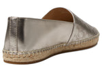 Coach Carley Metallic Leather Espadrille Platinum Champagne 9 B (M)