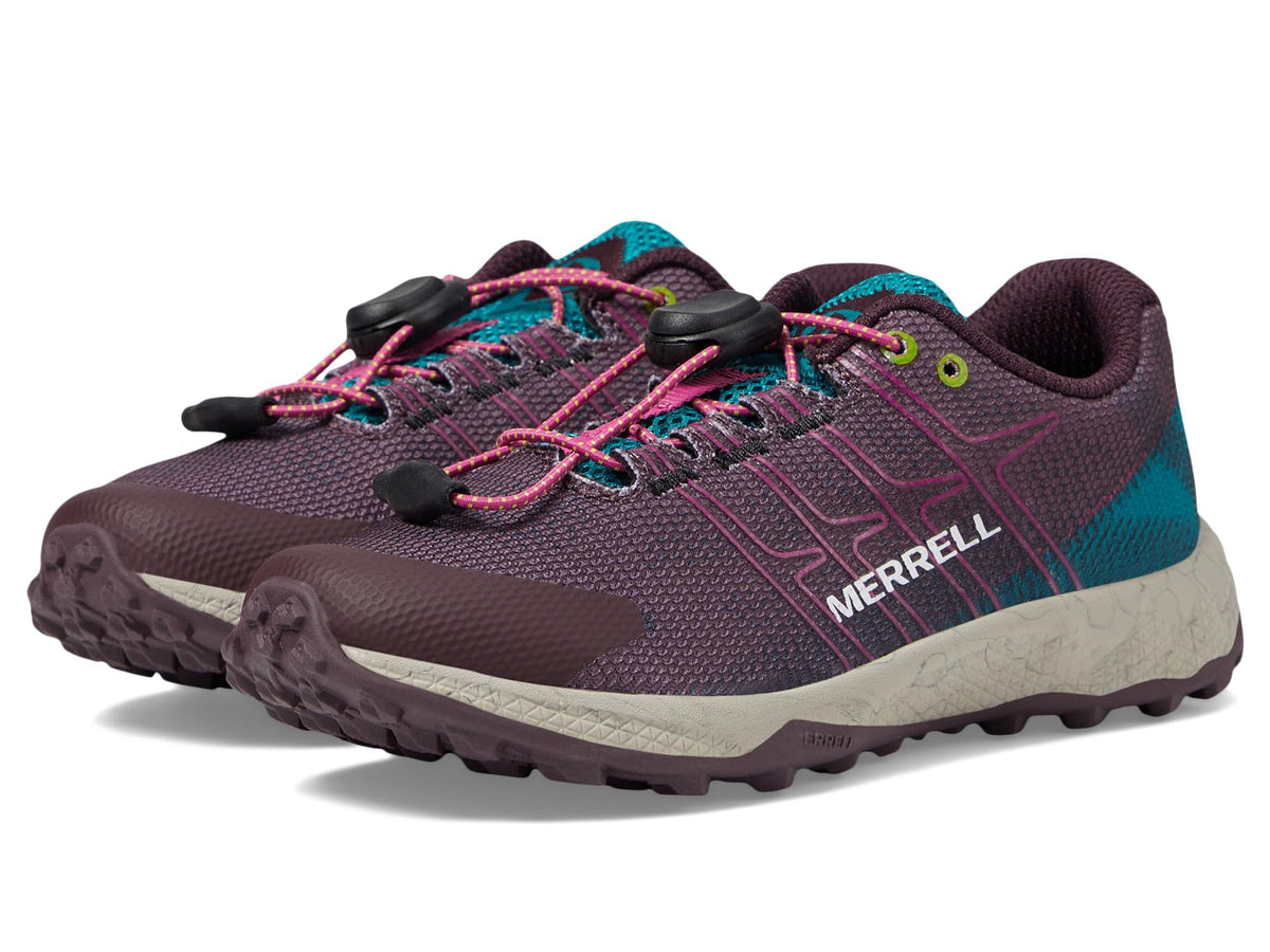 Merrell Moab Flight Low Alternative Closure Hiking Shoe, Burgundy, 2 Wide US Unisex Big_Kid