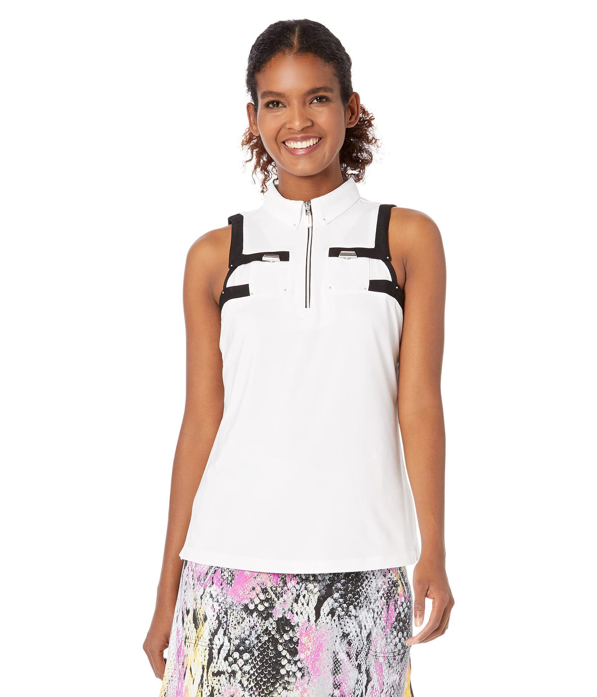 Jamie Sadock Racerback Sleeveless Polo Sugar LG