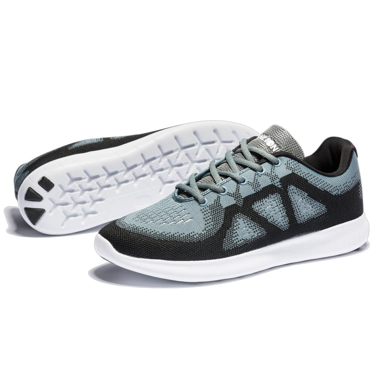 VANSKELIN Men Shoes Sneakers Mesh Lightweight Running Shoes Outdoor Breathable Athletic Casual Shoes (11 D(M) US, Grey/Black-063)