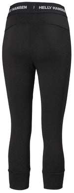 Helly-Hansen Womens LIFA Merino Midweight 3/4 Pant Medium 990 Black
