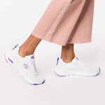 Skechers Sport Arch Fit-Infinity Cool Sneaker Women's Sneaker 8 B(M) US White-Multi