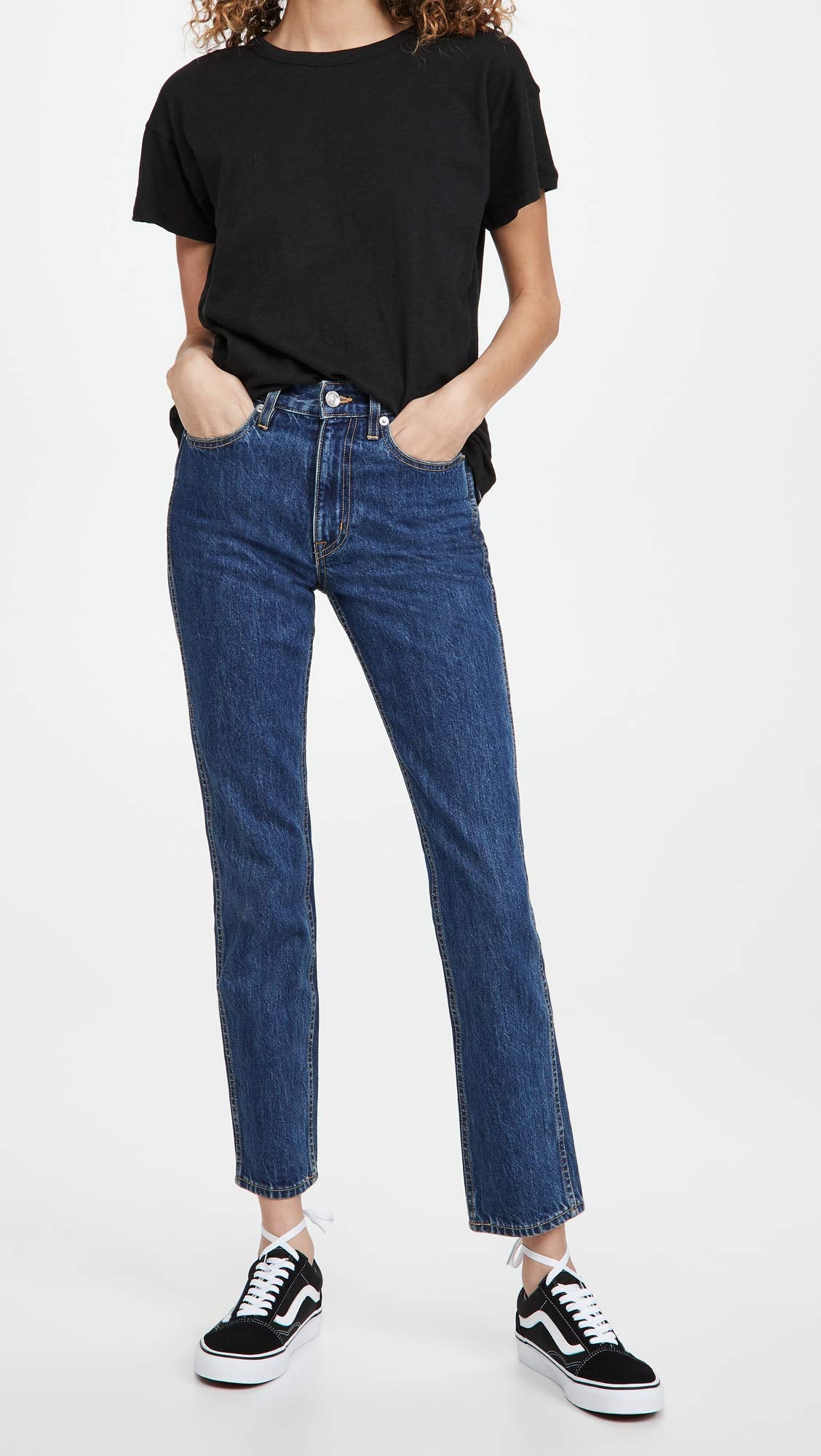 Madewell Women's Whisper Cotton Rib Crewneck Tee, Black, M