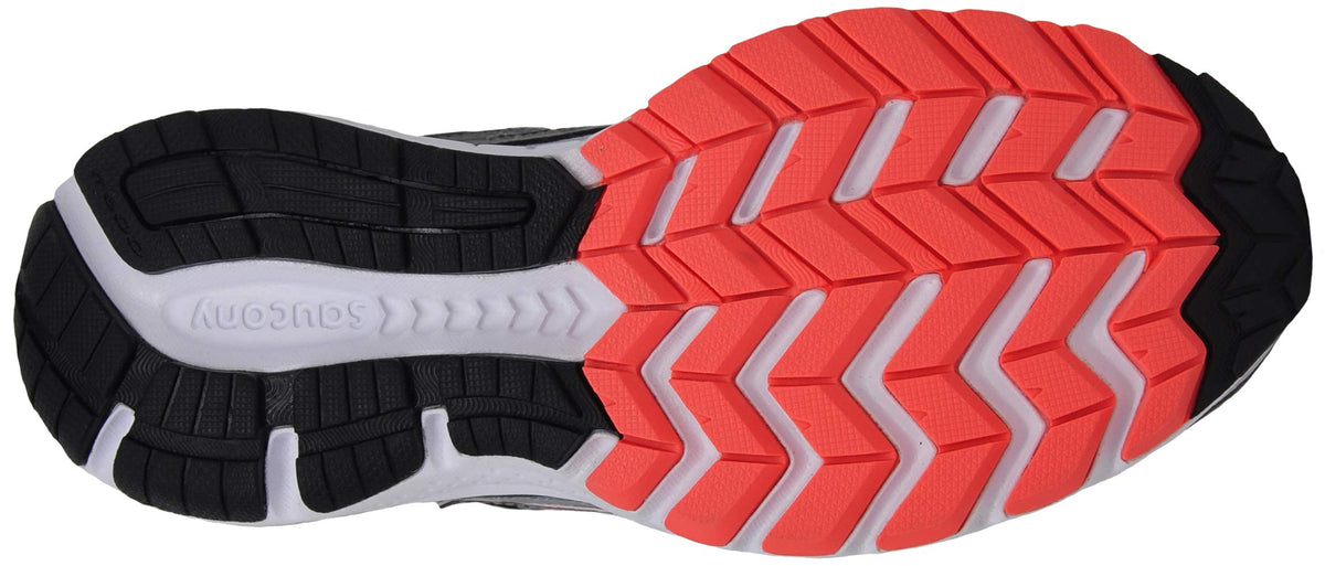 Saucony Women's Cohesion 10 Grey/Peach Running Shoe 7 M US